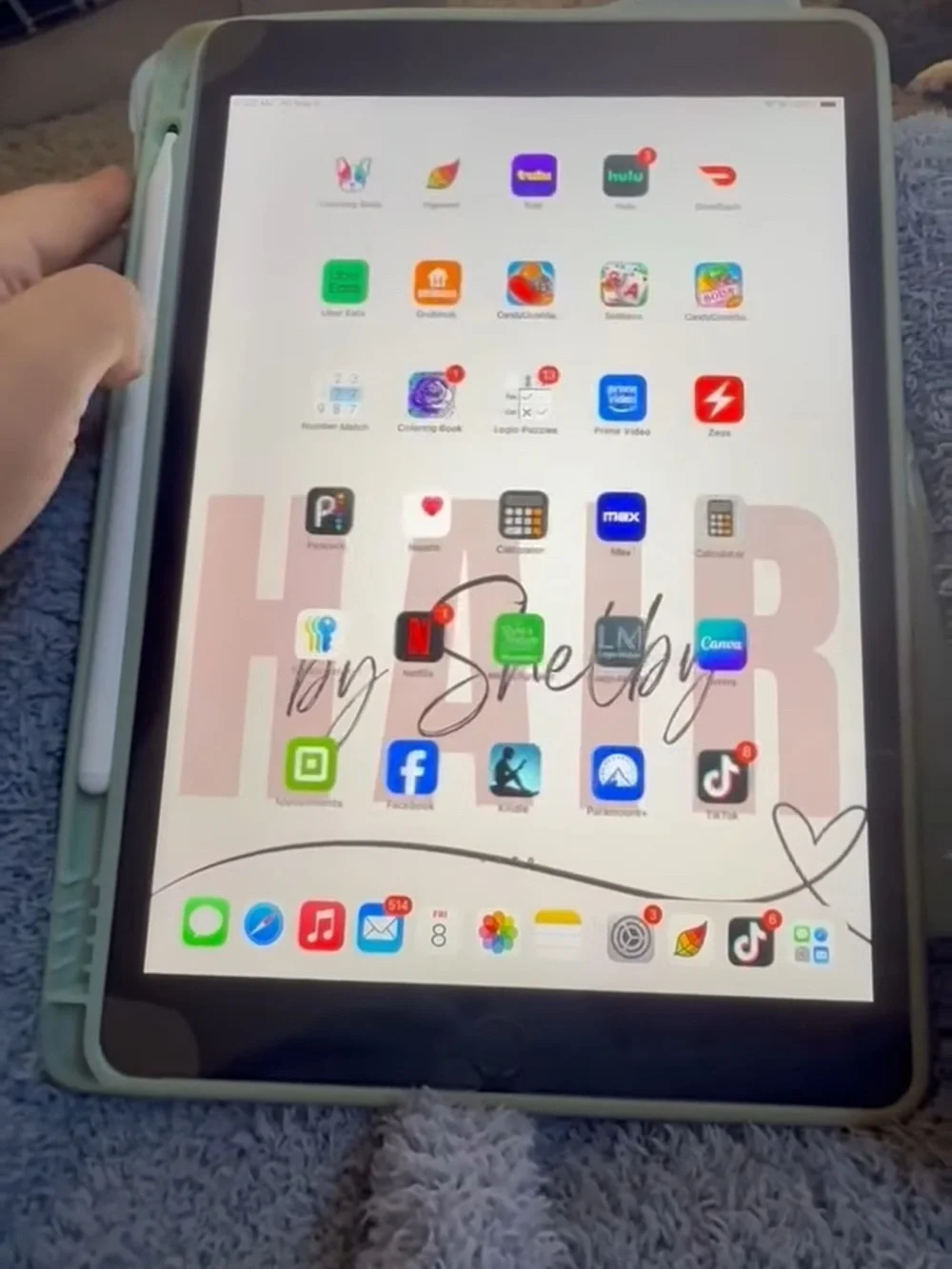 9th Gen Apple iPad — Metallic Gray Back with Black Apple logo
